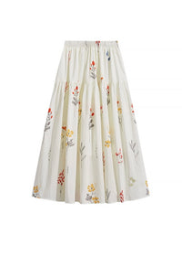Wildflower Poem Skirt | Vintage Floral A-Line Skirt