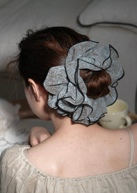 Evening Bloom Sheer Organza Scrunchie