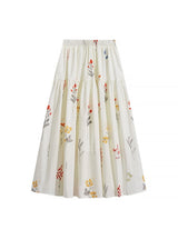 Wildflower Poem Skirt | Vintage Floral A-Line Skirt
