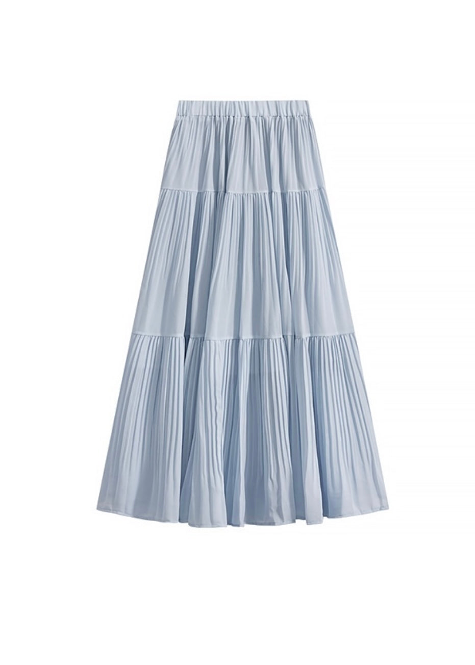 Serene Days Pleated High Waist Skirt(4COLOR)