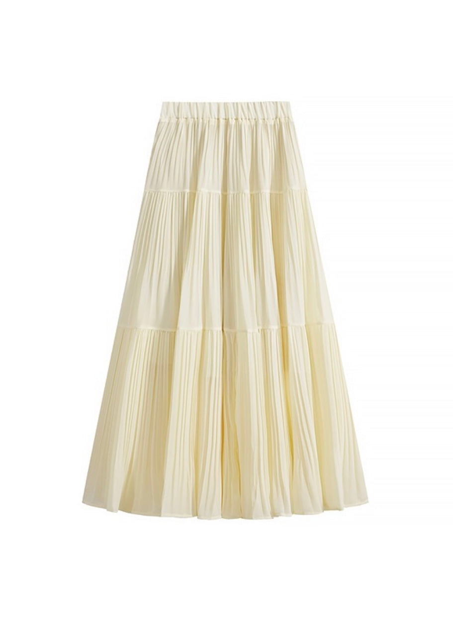Serene Days Pleated High Waist Skirt(4COLOR)