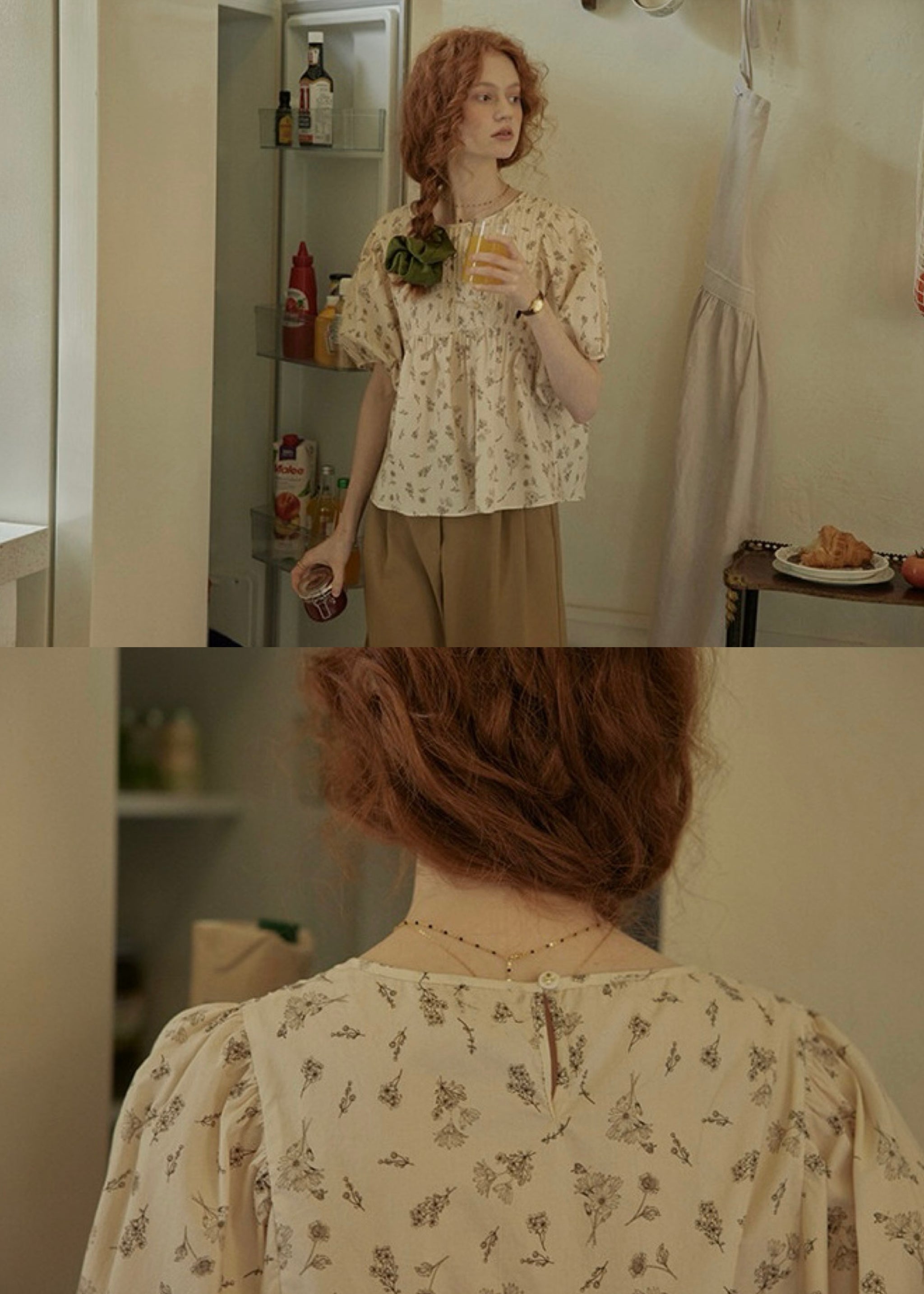 Dewfield Pintuck Floral Blouse