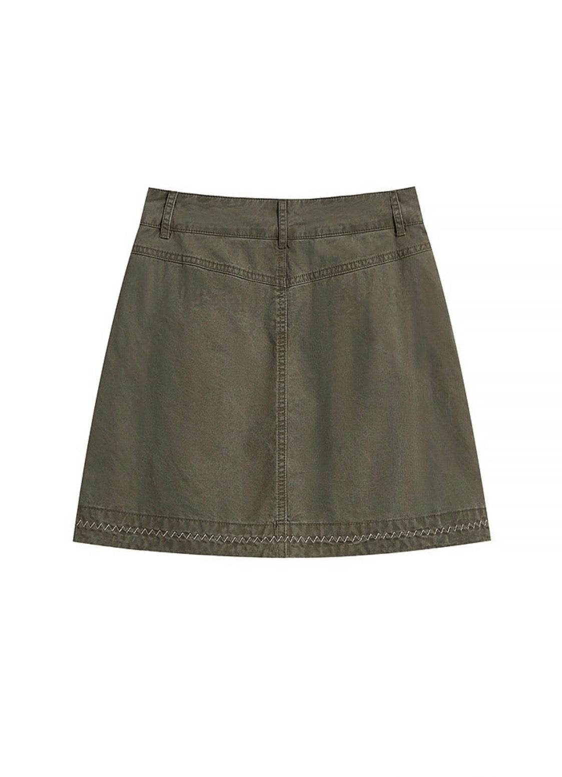 Vintage Stitch Mini A-Line Skirt(2COLOR)