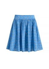 Blue Meadow Floral Flare Skirt