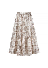 Vintage Paisley Patchwork Midi Skirt