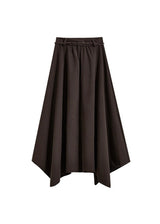 Belted Handkerchief Hem Maxi Skirt