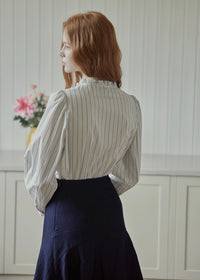 Léonie Embroidered Stripe Blouse
