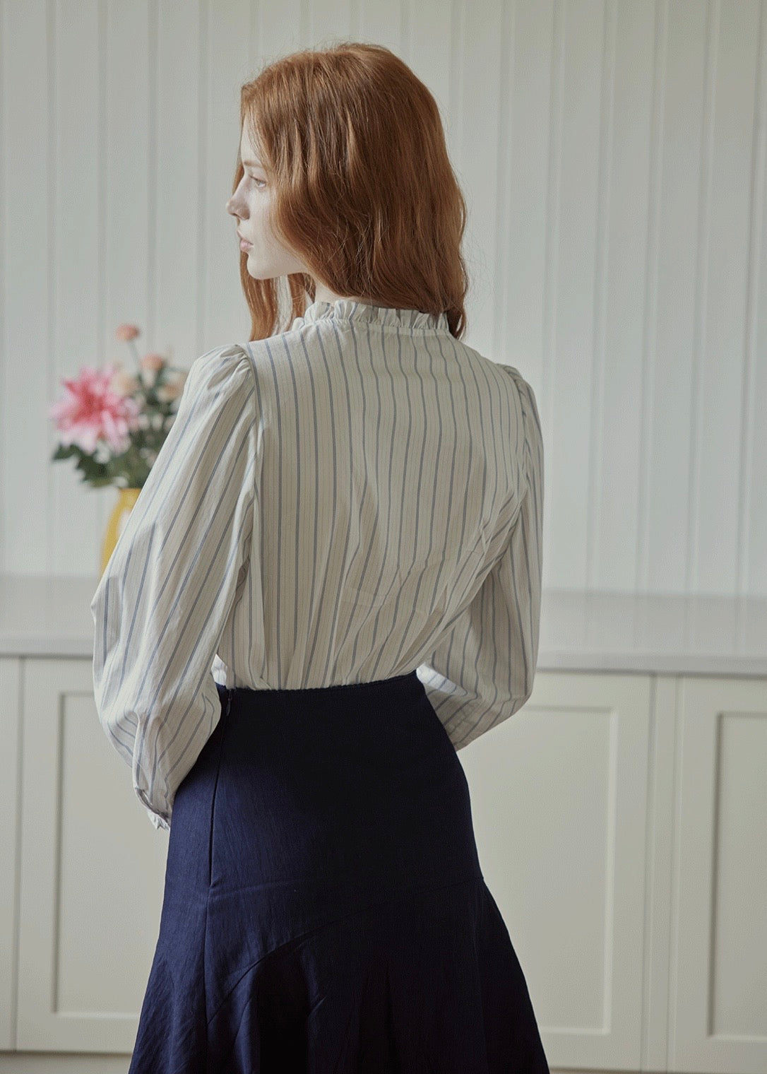 Léonie Embroidered Stripe Blouse