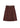 Vintage Plaid Pleated A-Line Midi Red Skirt with Belt
