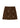 Brown Embroidered Suede A-Line Mini Skirt
