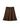 Brown Suede A-Line Midi Skirt with Belt