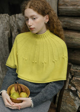 Dotted Ribbed Knit Capelet(2COLOR)