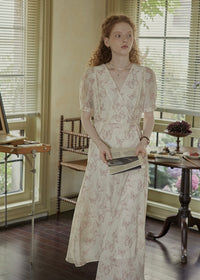 Whispering Wings Wrap Vintage Dress
