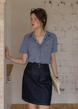 Montmartre Embroidered Tie-Front Cotton Blouse