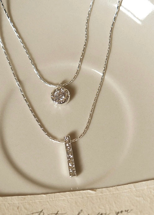 Delicate Duo Layered Pendant Necklace