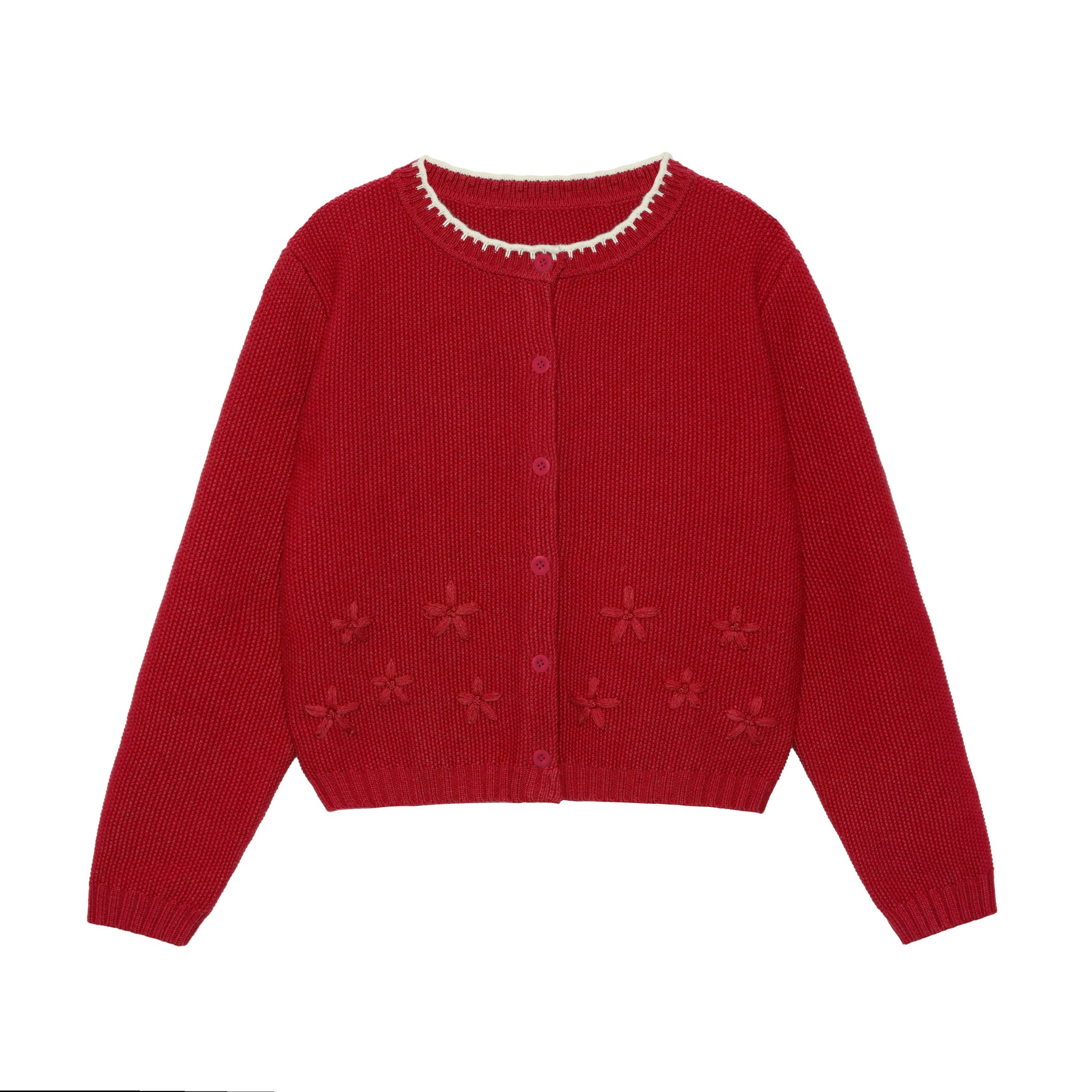 Petite Bloom Crochet Button Cardigan(2COLOR)