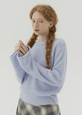 Soft Reverie Eyelet Knit Sweater(2COLOR)