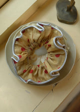 Honey Dot Ruffle Vintage Scrunchie
