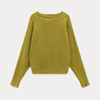 Soft Rhythm Boat-Neck Knit Top