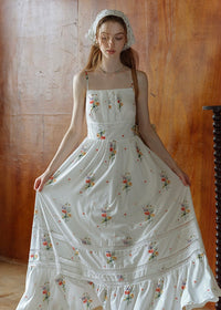 Fieldnote Reverie Vintage Floral Lace Strap Dress