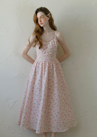 Rosée du Matin Dress | Soft Pink Floral Summer Slip Dress