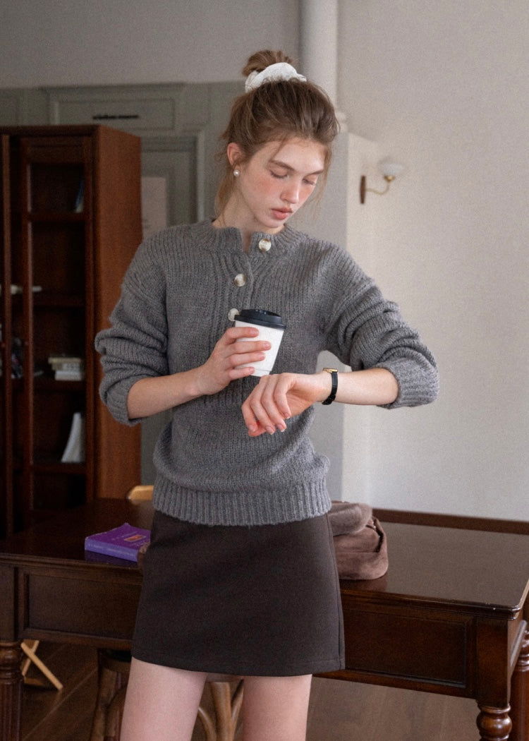 Autumn Archive Classic Button Knit Sweater