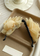 Cream Petal Garden Romantic Flower Hair Claw Clip