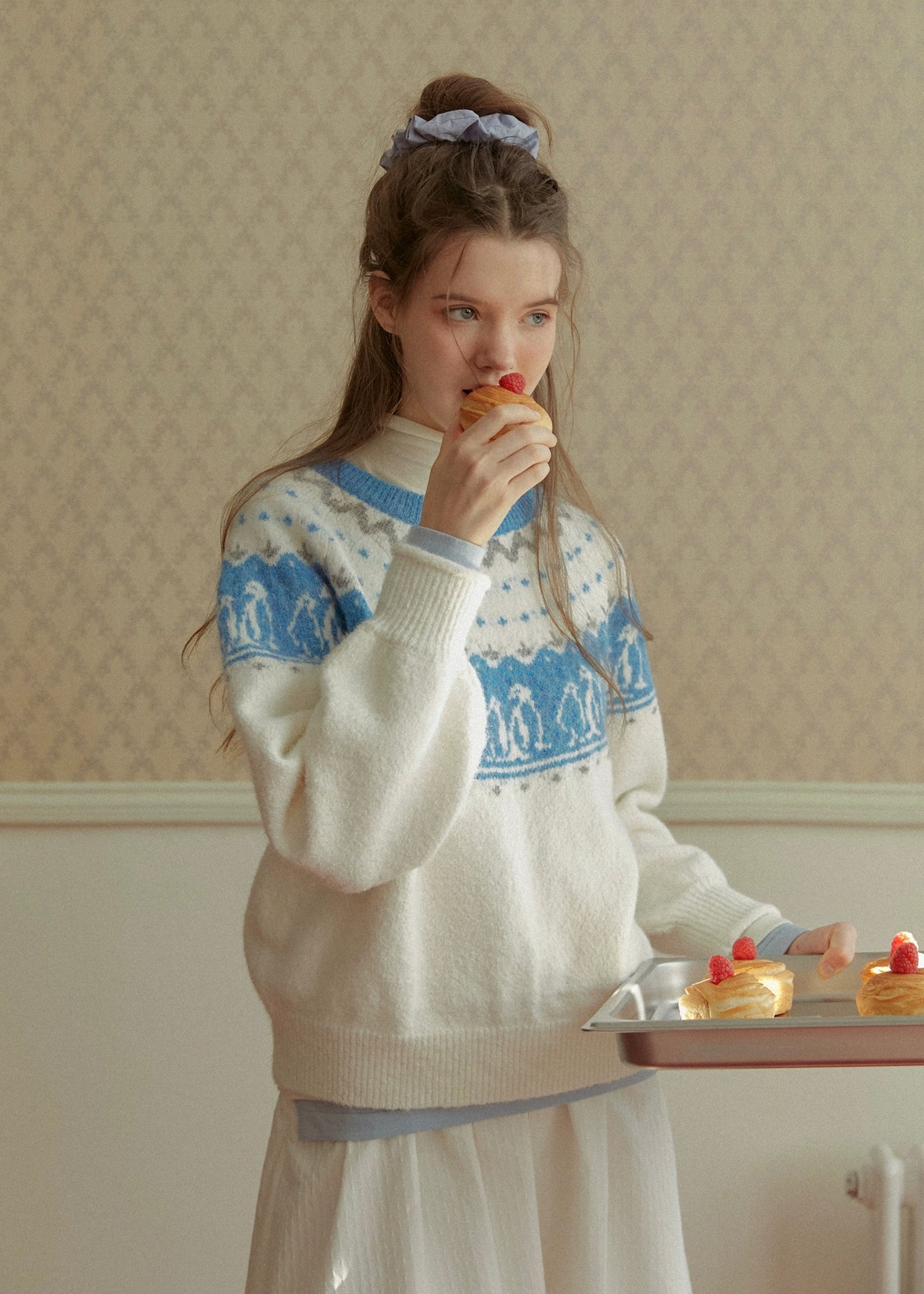 Cozy Winter Fair Isle Pullover Vintage Knit Sweater(2COLOR)