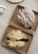Cream Petal Garden Romantic Flower Hair Claw Clip