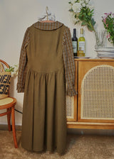 Olive Library Layered Check Dress