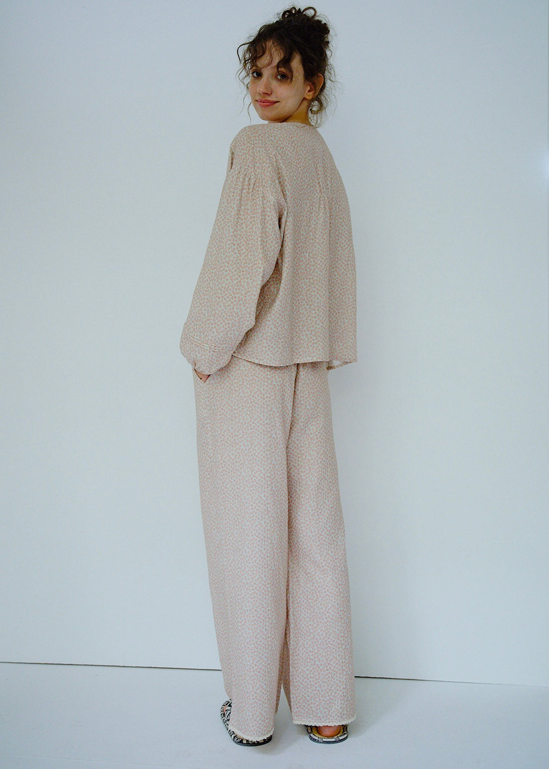 Rosy Meadow Double Gauze Cotton Pajama Set