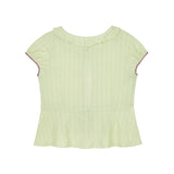 Celery Whisper Blouse | Soft Green Romantic Tie Blouse