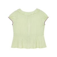 Celery Whisper Blouse | Soft Green Romantic Tie Blouse