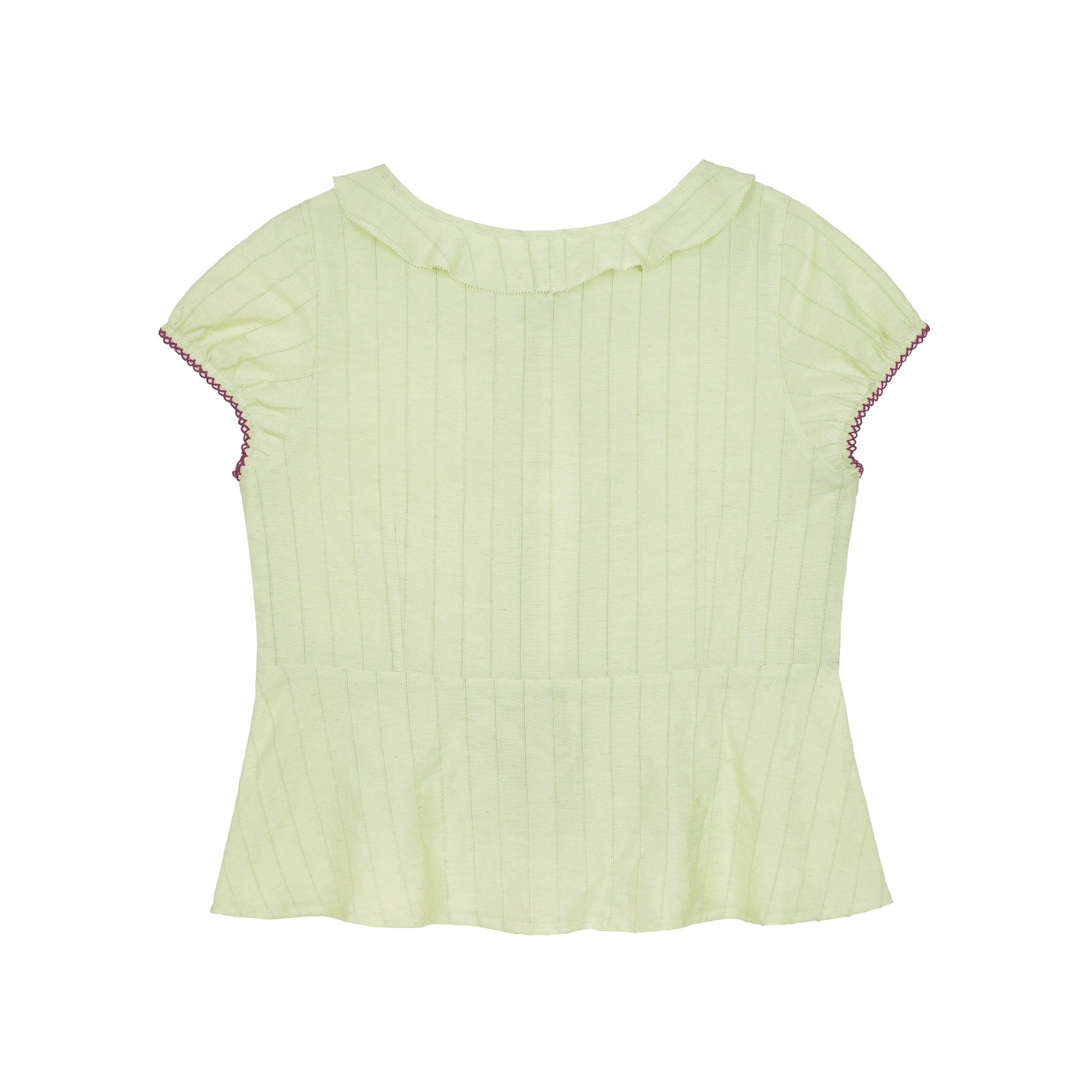 Celery Whisper Blouse | Soft Green Romantic Tie Blouse
