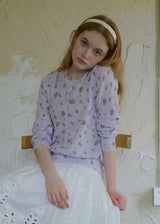 Vintage Floral Purple Lightweight Long Sleeve Cardigan