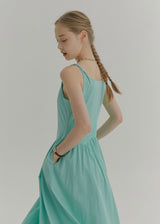 Aqua Mint Sleeveless A-Line Dress