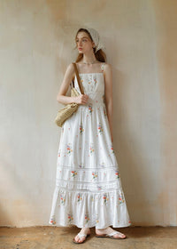 Fieldnote Reverie Vintage Floral Lace Strap Dress
