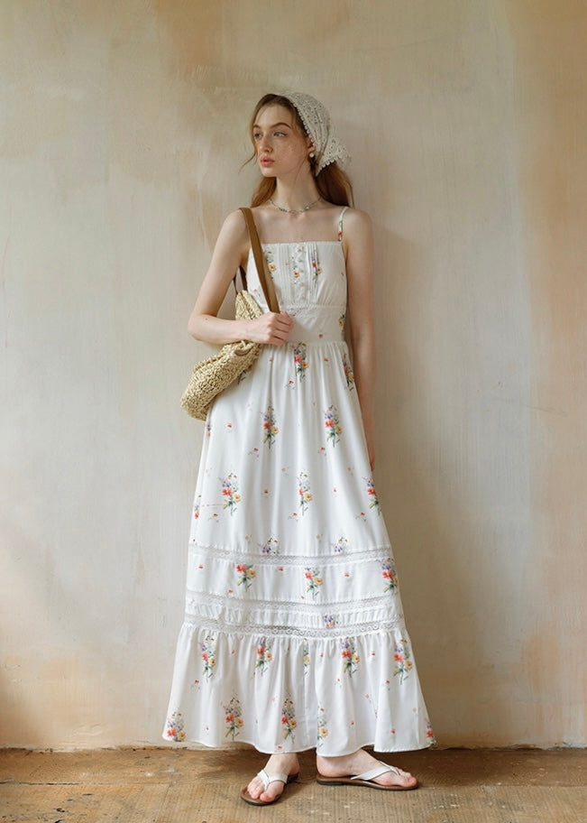 Fieldnote Reverie Vintage Floral Lace Strap Dress