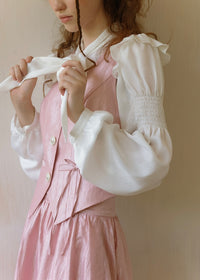 Pink Vest & Skirt Set Vintage 2-Piece Outfit