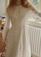 Heirloom Embroidered Vintage White Maxi Dress