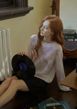 Butterfly Mohair Wool Knit Sweater(2COLOR)