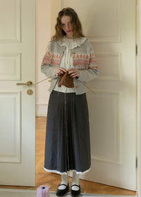 Pastel Nordic Fair Isle Vintage Sweater Cardigan