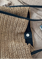 Slouchy Woven Straw Shoulder Bag