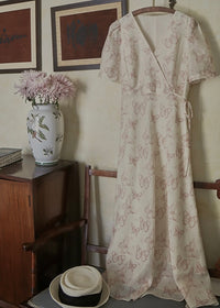 Whispering Wings Wrap Vintage Dress