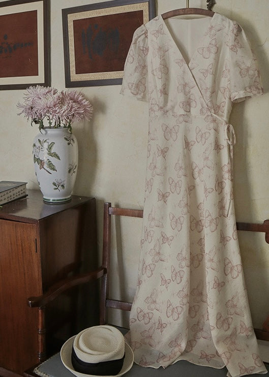 Whispering Wings Wrap Vintage Dress
