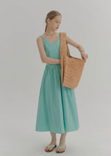 Aqua Mint Sleeveless A-Line Dress
