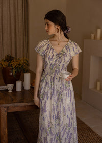 Wisteria Bloom Dress | Romantic Lavender Floral Summer Dress