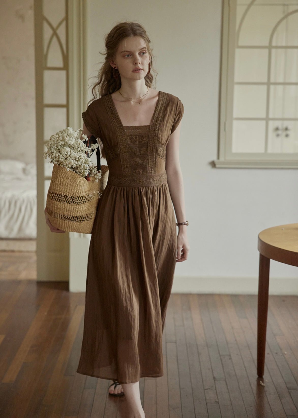 Sienna Grace Embroidered Sleeveless Dress