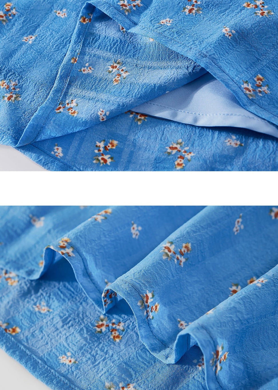 Blue Meadow Floral Flare Skirt
