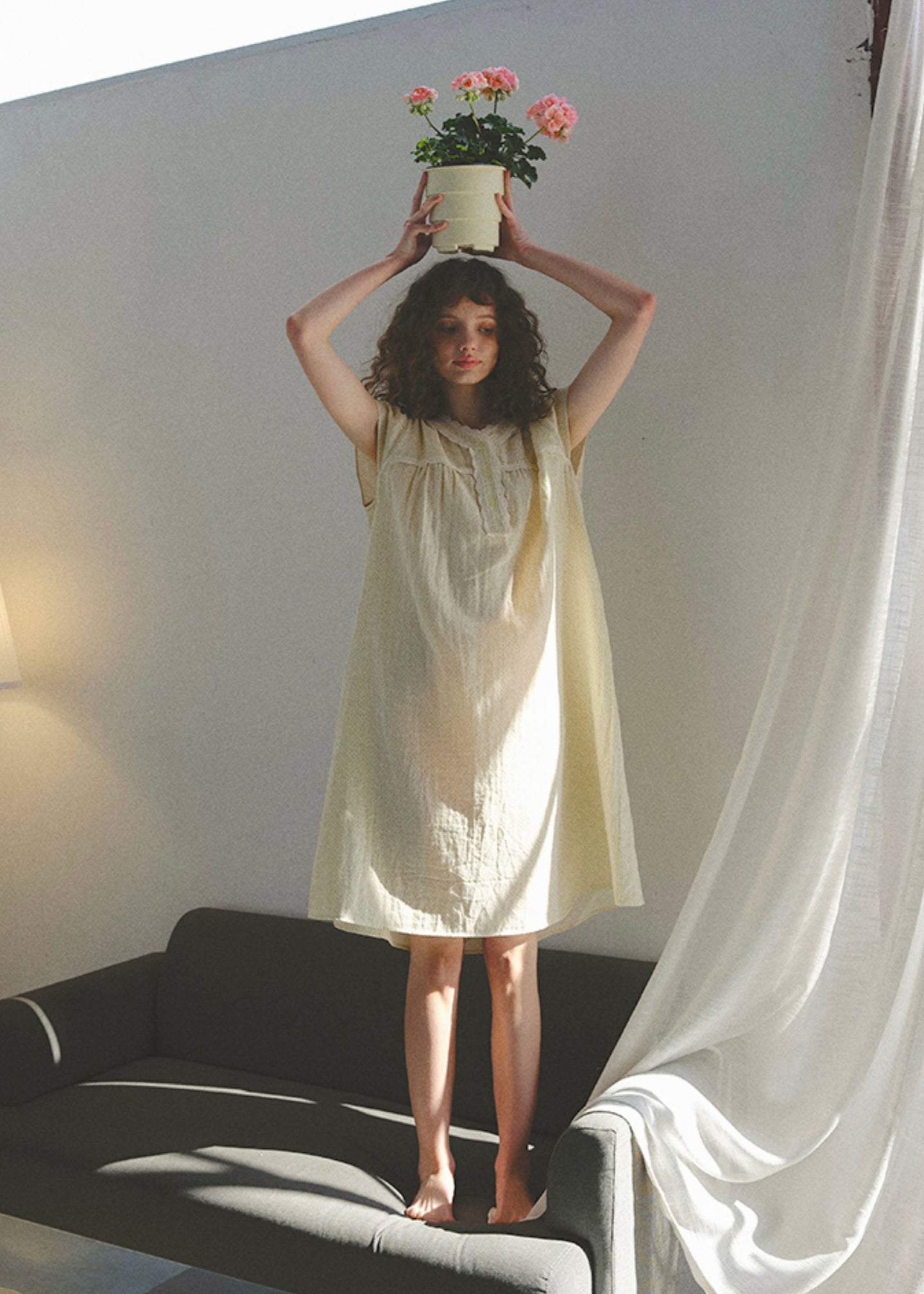 Mellow Lemon Nightdress Vintage Sleepwear